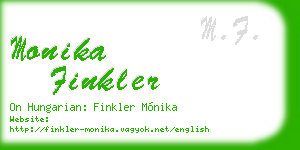 monika finkler business card