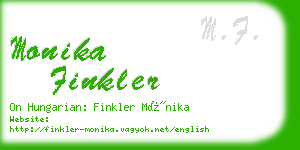 monika finkler business card